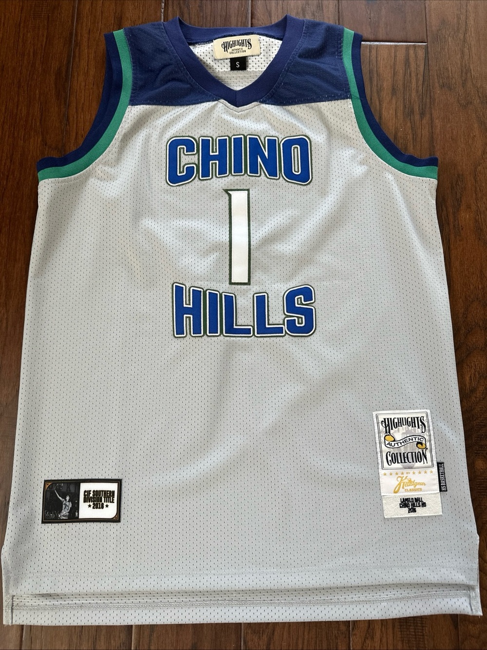 Headgear Classics Hills High School Basketball LaMelo Ball# 1 Jersey Mens S Blue